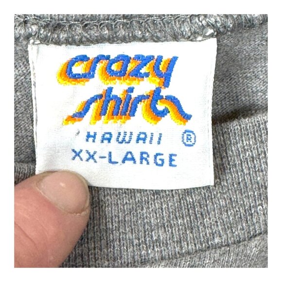 Crazy Shirts Hawaii Gecko Graphic T-Shirt XX-Large Gray 100% Cotton Made USA XXL - Picture 5 of 7